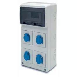   ACQUA doboz 8 modul - 4db házt. aljzat IP44, 6501, Famatel S.A