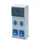 ACQUA doboz 8 modul - 2db házt. aljzat - 2db 2P+F 16A ipari alj (23230) IP44, 6502, Famatel S.A