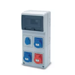   ACQUA doboz 8 modul - 1db házt. - 2db 2P+F 16A (23230)- 1db 3P+F 16A (23330), 6503, Famatel S.A