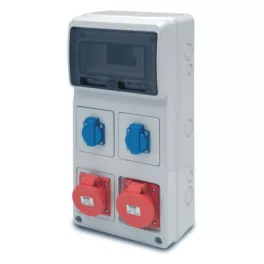   ACQUA doboz 8 modul - 2db házt. - 1db 3P+F 16A- 1db 3P+F 32A, 6504, Famatel S.A