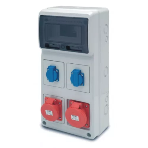 ACQUA doboz 8 modul - 2db házt. - 1db 3P+F 16A- 1db 3P+F 32A, 6504, Famatel S.A