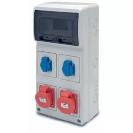   ACQUA doboz 8 modul - 2db házt. - 2db 3P+N+F 16A IP44, 6507, Famatel S.A