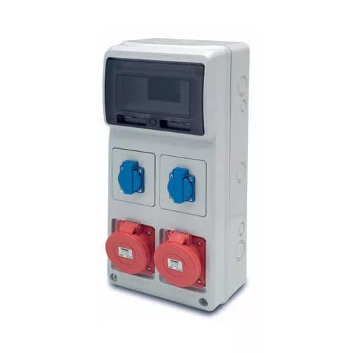 ACQUA doboz 8 modul - 2db házt. - 2db 3P+N+F 32A IP44, 6508, Famatel S.A