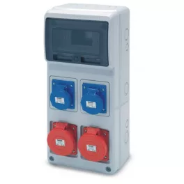   ACQUA doboz 8 modul - 2db 2P+F 16A ipari + 2db 3P+N+F 16A ipari, 6511, Famatel S.A