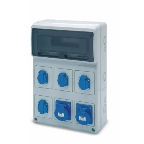 ACQUA doboz 16 modul - 4db 2P+F házt.+ 2db 2P+F 16A ipari, 6601, Famatel S.A