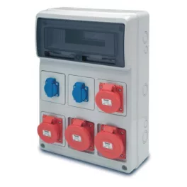  ACQUA doboz 16 modul - 2db házt.- 2db 5P 16A - 2db 5P 32A, 6604, Famatel S.A