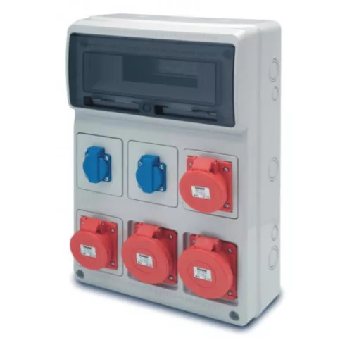 ACQUA doboz 16 modul - 2db házt.- 2db 5P 16A - 2db 5P 32A, 6604, Famatel S.A