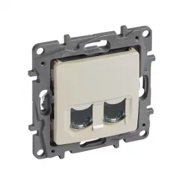   Legrand Niloé 2xRJ45 Cat.6 UTP aljzat köröm nélkül bézs Legrand 664874