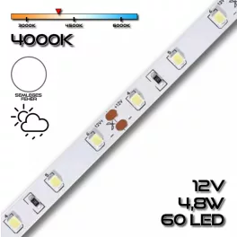   LEDSZALAG 2835WN 60led/m IP65 4000K 300lm 4,8W/m természetes fehér 70122 szilikon