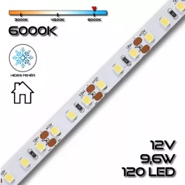  LEDSZALAG 2835WN 120led/m IP20 6000K 660lm 9,6W/m hideg fehér 70210