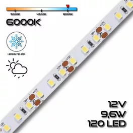   LEDSZALAG 2835WN 120led/m IP65 6000K 600lm 9,6W/m hideg fehér 70212 szilikon