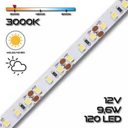   LEDSZALAG 2835WN 120led/m IP65 3000K 600lm 9,6W/m meleg fehér  70232 szilikon