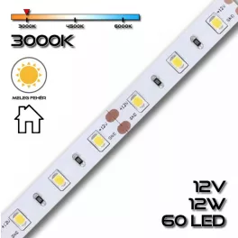   LEDSZALAG 2835WN 60led/m IP20 3000K 1380lm 12W/m meleg fehér 70630