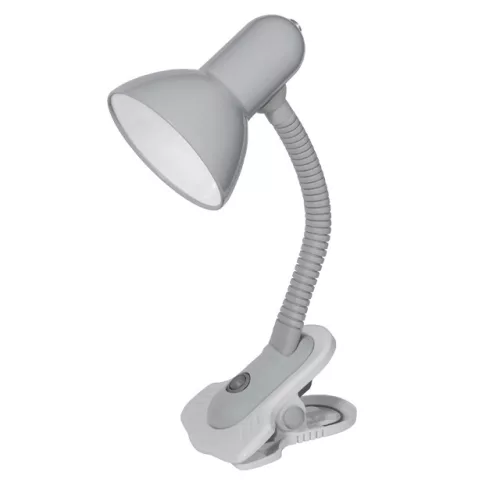 Kanlux 7150 SUZI HR-60-SR asztali lámpa, csíptethető íróasztali lámpa, ezüst