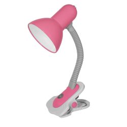   Kanlux 7153 SUZI HR-60-PK asztali lámpa, csíptethető íróasztali lámpa, rózsaszín