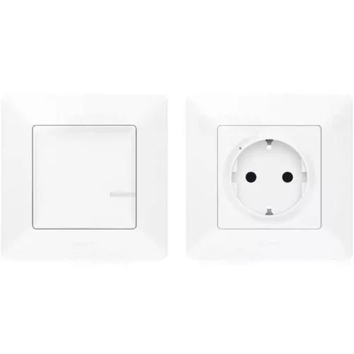 Legrand Valena Life előre párosított csatlakozóaljzat szett 1 db okos csatlakozóaljzatból és 1 db szimpla távvezérlő kapcsolóból álló készlet fehér, Legrand 752154