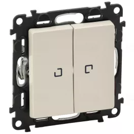  Legrand Valena Life kettős váltókapcsoló jelzőfénnyel 10 AX elefántcsont, Legrand 752209