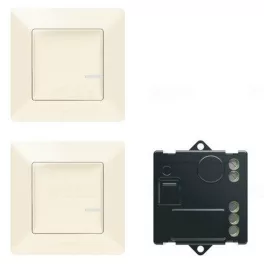   Legrand Valena Life előre párosított váltókapcsolós szett 1 db okos egypólusú mikromodulból és 2 db szimpla távvezérlő kapcsolóból álló készlet, két helyről történő világítás kapcsolásra alkalmas elefántcsont, Legrand 752250