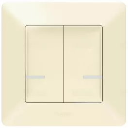   Legrand Valena Life okos dupla kapcsoló (távvezérlő), elemmel és kétoldalú ragasztóval szállítva elefántcsont, Legrand 752287