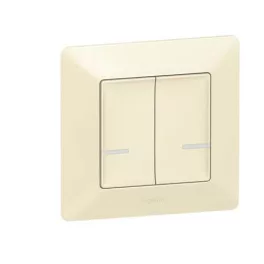   Legrand Valena Life okos csillárkapcsoló (végrehajtó), süllyesztett, díszítőkerettel szállítva, elefántcsont színű, fázis-nulla megtáplálású, két külön kapcsolt fázis elmenővel, gatewayhez csatlakoztatható  - Legrand/Netatmo, Legrand 752288