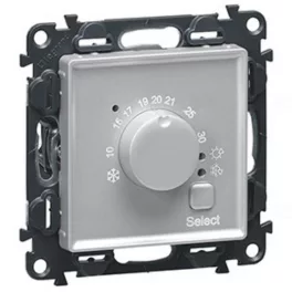   Legrand Valena Life elektronikus szobatermosztát alumínium, Legrand 752333