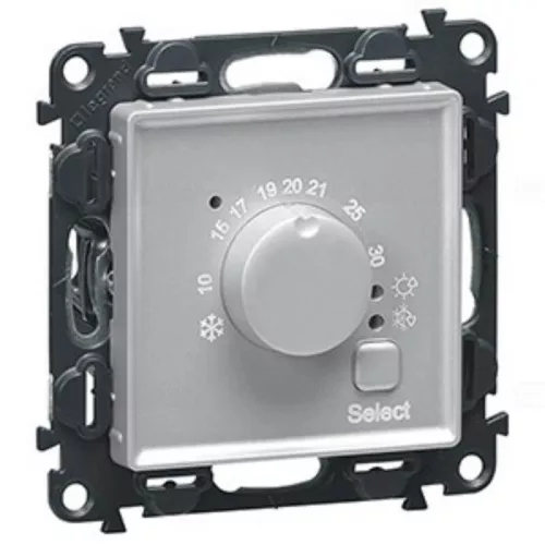 Legrand Valena Life elektronikus szobatermosztát alumínium, Legrand 752333