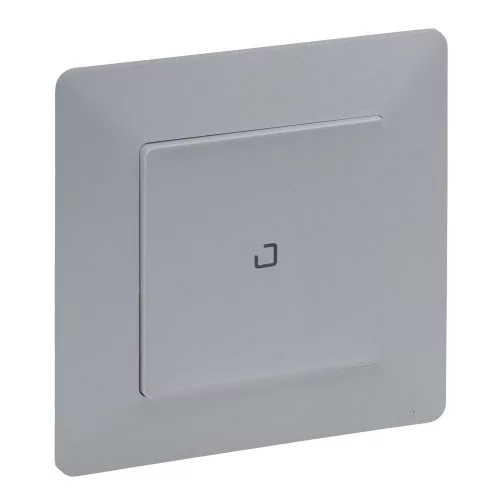 Legrand Valena Life okos egypólusú kapcsoló, fényerőszabályzó, süllyesztett, díszítőkerettel szállítva, alumínium színű, - Legrand/Netatmo, Legrand 752366