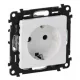Legrand Valena Life 2P+F csatlakozóaljzat, rugós vezetékbekötéssel fehér, Legrand 753121