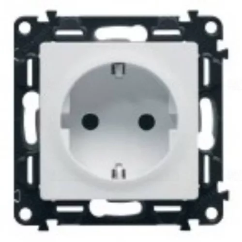 Legrand Valena Life 2P+F csatlakozóaljzat biztonsági zsaluval, csavaros vezetékbekötéssel fehér, Legrand 753124