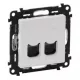 Legrand Valena Life 2xRJ45 Cat. 5e UTP csatlakozóaljzat  fehér, Legrand 753141