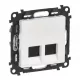 Legrand Valena Life 2xRJ45 Cat. 6 STP csatlakozóaljzat  fehér, Legrand 753147
