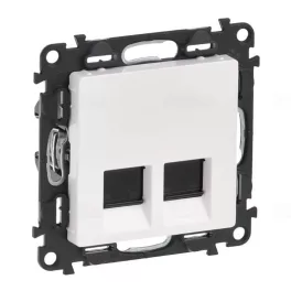   Legrand Valena Life 2xRJ45 Cat. 6A STP csatlakozóaljzat fehér, Legrand 753149