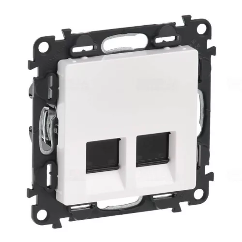 Legrand Valena Life 2xRJ45 Cat. 6A STP csatlakozóaljzat fehér, Legrand 753149