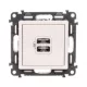 Legrand Valena Life kettős USB töltőaljzat beépített tápegységgel - 5V - 1500 mA elefántcsont, Legrand 753212