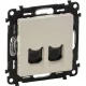 Legrand Valena Life 2xRJ45 Cat. 6 STP csatlakozóaljzat  elefántcsont, Legrand 753247