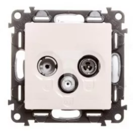   Legrand Valena Life TV-Rádió-SAT aljzat, csillagpontos, 1,5 dB elefántcsont, Legrand 753252