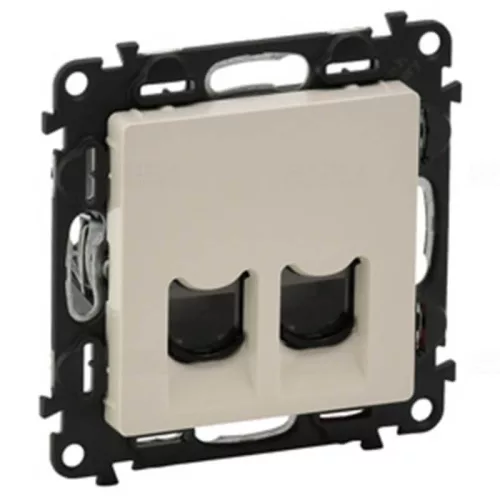 Legrand Valena Life 2xRJ45 Cat. 5e FTP csatlakozóaljzat  elefántcsont, Legrand 753254