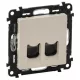 Legrand Valena Life 2xRJ45 Cat. 5e FTP csatlakozóaljzat  elefántcsont, Legrand 753254