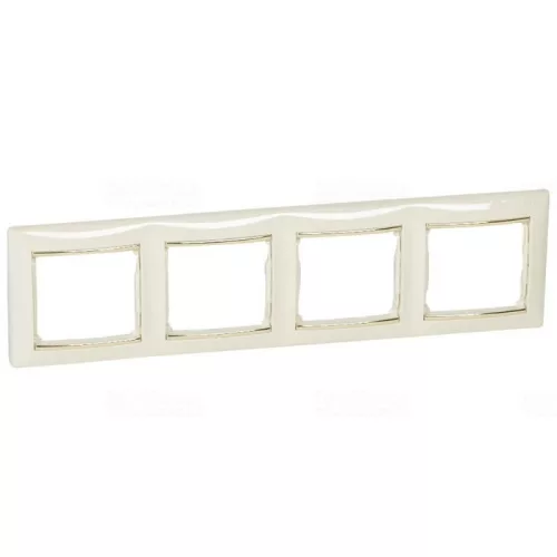 Legrand Valena Life négyes keret elefántcsont–arany, Legrand 754064