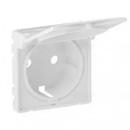   Legrand Valena Life 2P+F csatlakozóaljzat burkolat csapófedéllel fehér, Legrand 754840