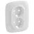 Legrand Valena Allure 2x2P+F aljzat monobloc burkolat + keret, fehér Legrand 754955
