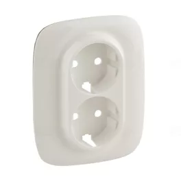   Legrand Valena Allure 2x2P+F aljzat monobloc burkolat + keret, gyöngyház Legrand 754959