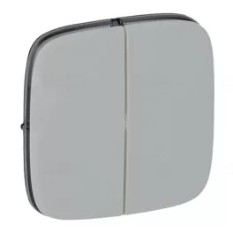  Legrand Valena Allure Kettős kapcsoló burkolat, alumínium Legrand 755027