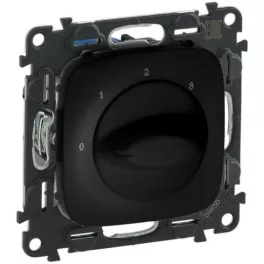   Legrand Valena Allure Ventilátor vezérlő (0-1-2-3 állású), burkolattal, fekete Legrand 755178