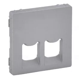   Legrand Valena Life 2xRJ45/RJ11 csatlakozóaljzat burkolat alumínium, Legrand 755422