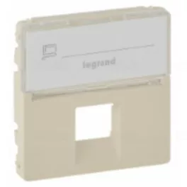   Legrand Valena Life 1xRJ45 csatlakozóaljzat burkolat, címketartóval elefántcsont, Legrand 755471
