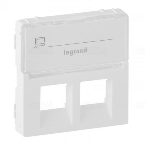 Legrand Valena Life 2xRJ45 csatlakozóaljzat burkolat, címketartóval fehér, Legrand 755480
