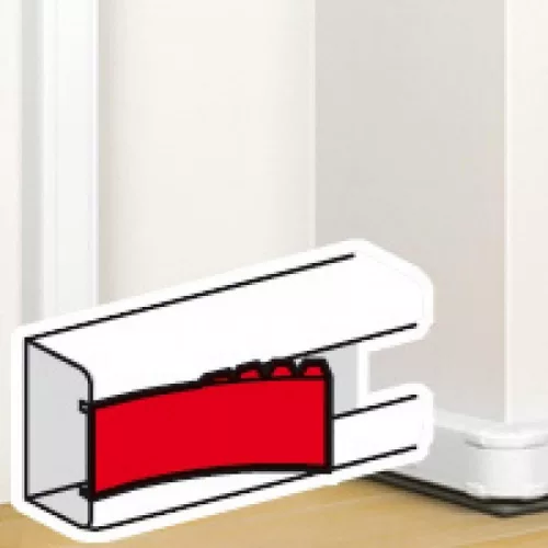 Legrand DLP kábelcsatorna fedél, bepattintható kábalcsatornához, 45 mm széles, 2 m hosszú, fehér Legrand 075608