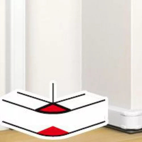 Legrand DLP külső könyök elem bepattintható kábelcsatornához, állítható belső szög: 80 -120°, 80 x 50 mm, fehér Legrand 075631