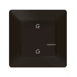   Legrand Valena Life okos forgatókönyv kapcsoló (távvezérlő) Home + Control alkalmazásban beállított érkezés / távozás forgatókönyvek indítására; díszítőkerettel, elemmel és kétoldalú ragasztóval szállítva fekete, Legrand 756386